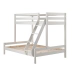 Lit superpos� 90x200 140x200 sommier inclus blanc