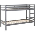 Lit superpos 90x200 en bois gris