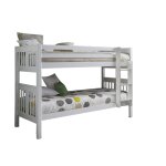 Lit superposé en bois blanc 146x202x102cm Lit superposé en bois blanc 146x202x102cm