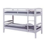Lit superpos� en bois massif s�parable blanc 90x200