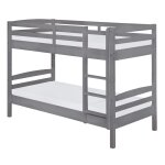 Lit superpos� en bois massif s�parable gris 90x200