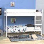 Lit superpos brice 90x190 + 2 sommiers / blanc