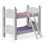 Lit superpos double poupe, 43. 5 cm, blanc