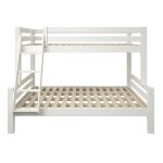 Lit superpos� extra solide pin massif blanc 120 - 160x200