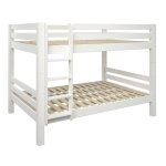 Lit superpos� extra solide pin massif blanc 140x200