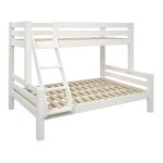 Lit superpos� extra solide pin massif blanc 90 - 140x200