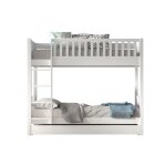 Lit superpos� + lit gigogne blanc