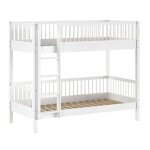 Lit superpos en htre massif blanc 90x200
