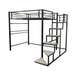 Lit superposé métal noir 251 x 198 x 197 cm Lit superposé métal noir 251 x 198 x 197 cm