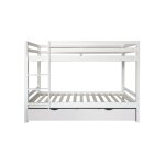 Lit superpos� + lit pieds pliants bois blanc 90x190 / 90x190cm