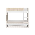 Lit superpos scandinave 90x190 blanc et bois