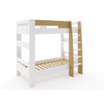 Lit superpos sparable 90x190 blanc et chne