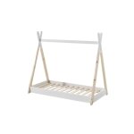 Lit tipi 70x140 sommier inclus blanc