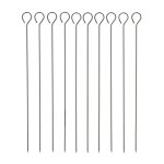Lot 10 pics brochette inox acier