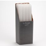 Lot de 12 bougie 25 cm blanc en cire