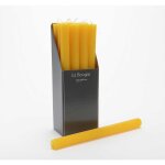 Lot de 12 bougie 25 cm jaunes en cire