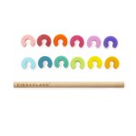 Lot de 12 marqueurs de verres arc en ciel en silicone multicolore Lot de 12 marqueurs de verres arc en ciel en silicone multicolore