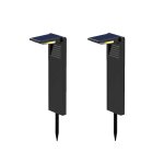 Lot de 2 balises solaires plastique noir 150lm