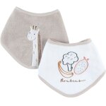 Lot de 2 bavoirs bandanas ponge tiga la girafe tso