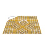 Lot de 2 bavoirs coton carreaux vichy normand jaune 50x50