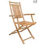 Lot de 2 chaises en bambou massif
