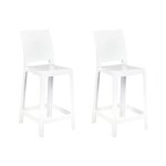 Lot de 2 chaises de bar blanc Lot de 2 chaises de bar blanc