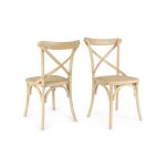 Lot de 2 chaises bistrot en rotin