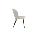 Lot de 2 chaises design en tissu beige Lot de 2 chaises design en tissu beige