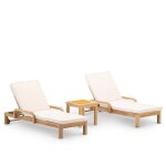 Lot de 2 chaises longues et table basse en céramique moutarde 45x45 Lot de 2 chaises longues et table basse en céramique moutarde 45x45