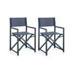 Lot de 2 chaises de metteur en scne pliables d'extrieur