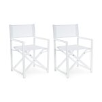 Lot de 2 chaises de metteur en scne pliables d'extrieur