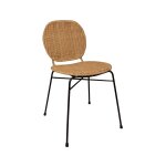 Lot de 2 chaises en rotin et pieds en mtal