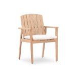 Lot de 2 chaises de salle  manger en bois avec coussin