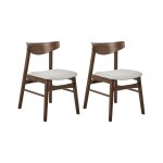Lot de 2 chaises de salle  manger en bois fonc 48x75cm
