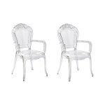 Lot de 2 chaises de salle  manger transparent