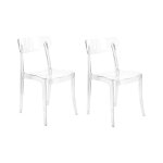 Lot de 2 chaises de salle  manger transparent