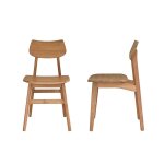 Lots de 2 chaises en teck massif