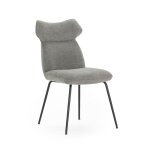 Lot de 2 chaises en tissu avec pieds en mtal noir l47 cm