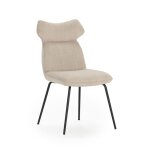 Lot de 2 chaises en tissu avec pieds en mtal noir l47 cm