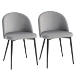 Lot de 2 chaises de visiteur design scandinave velours