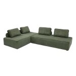 Lot de 2 chauffeuses 2 places pour canapé modulable vert Lot de 2 chauffeuses 2 places pour canapé modulable vert