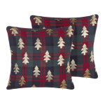 Lot de 2 coussin décoratifs en tissu vert 45x10cm Lot de 2 coussin décoratifs en tissu vert 45x10cm