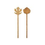 Lot de 2 couverts  salade en bois nature