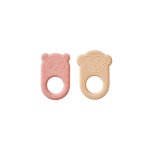 Lot de 2 de dentition multicolore en silicone h10x6x1cm, h10x7, 3x1cm