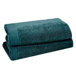 Lot de 2 draps de bain 500 g / m� denim 70x130 cm