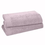 Lot de 2 draps de bain 500 g / m� lavandin 70x130 cm
