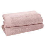 Lot de 2 draps de bain 500 g / m² poudre 70x130 cm Lot de 2 draps de bain 500 g / m² poudre 70x130 cm