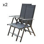Lot de 2 fauteuils de jardin