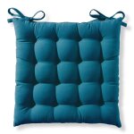 Lot de 2 galettes 40x40 bleu canard en coton Lot de 2 galettes 40x40 bleu canard en coton