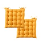 Lot de 2 galettes 40x40 jaune en coton Lot de 2 galettes 40x40 jaune en coton